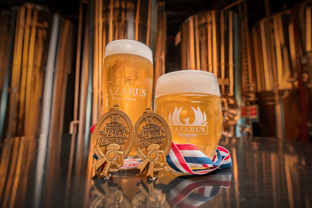 Back-to-back GABF Gold Medals in 2023 - Prodigal Pils (German Pilsner), Crazy Horse (Bohemian Pilsner).